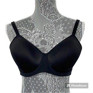 Wacoal full‎ coverage smooth cup underwire black bra.  Size 36D